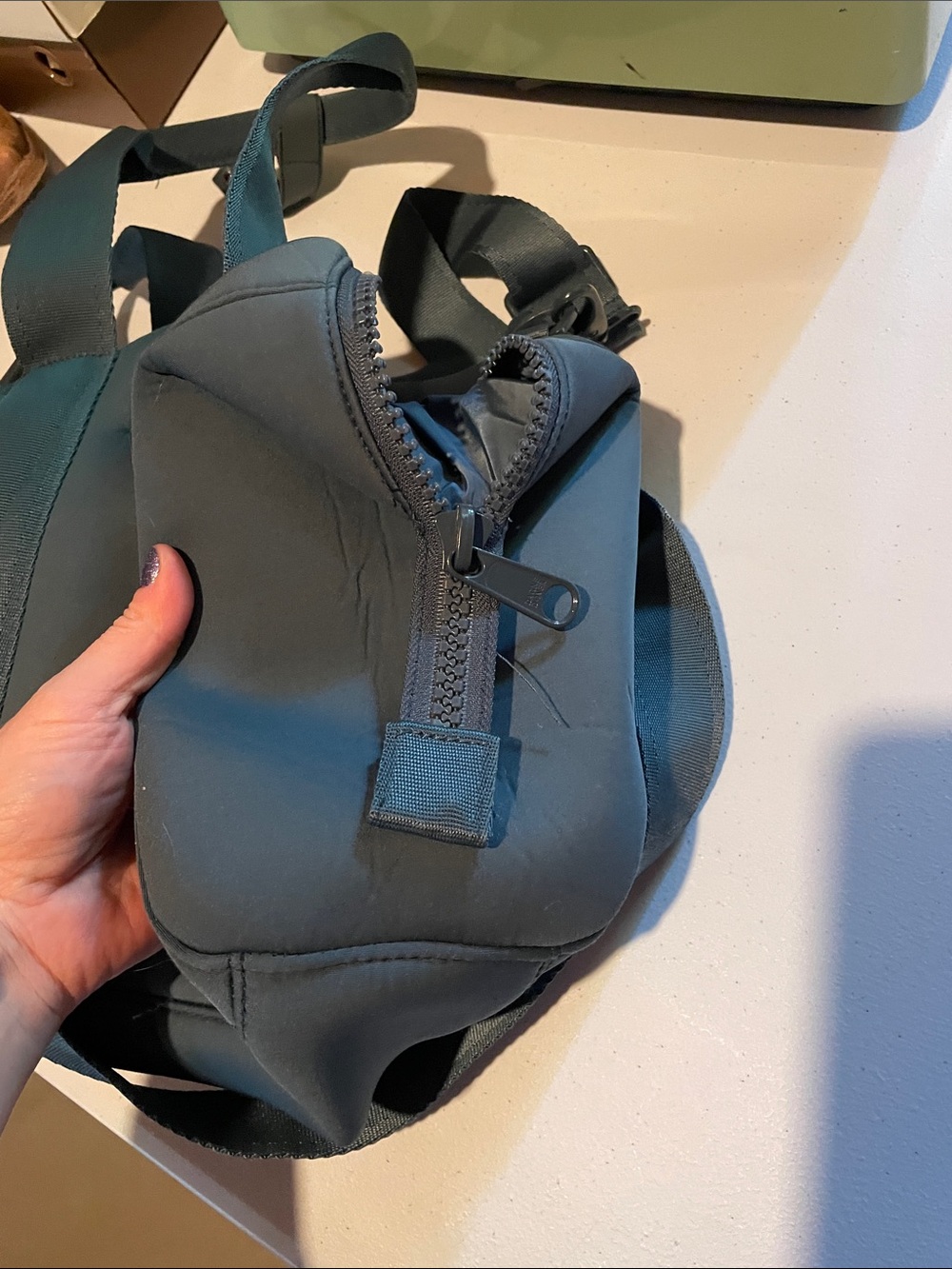 Dagne Dover Neoprene Tote in Blue - Picture 5 of 14